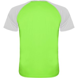 Indianapolis rvid ujj gyerek sportpl, fluor green, white (T-shirt, pl, kevertszlas, mszlas)