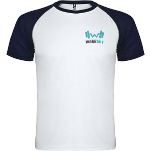 Indianapolis rvid ujj uniszex sportpl, white, navy blue (T-shirt, pl, kevertszlas, mszlas)