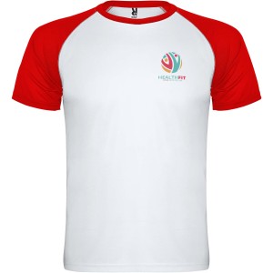 Indianapolis rvid ujj uniszex sportpl, white, red (T-shirt, pl, kevertszlas, mszlas)
