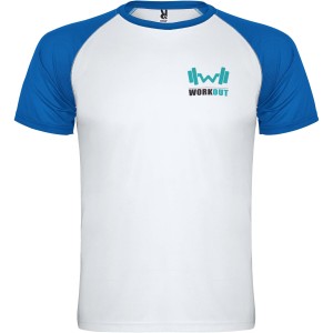 Indianapolis rvid ujj uniszex sportpl, white, royal blue (T-shirt, pl, kevertszlas, mszlas)