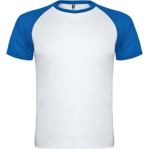 Indianapolis rvid ujj uniszex sportpl, white, royal blue (T-shirt, pl, kevertszlas, mszlas)
