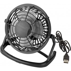 Manyag asztali ventiltor USB csatlakozval, fekete (rasztali felszerels)