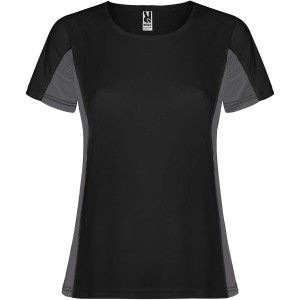 Shanghai rvid ujj ni sportpl, solid black, dark lead (T-shirt, pl, kevertszlas, mszlas)