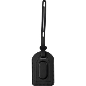 Poggyászazonosító, újrahasznosított PU, fekete