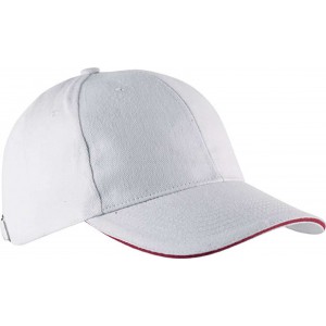 Kup Orlando 6 paneles sapka, White/Red
