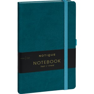 Notebook Teal, lined, 13 � 21 cm
